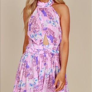 Sophie & Trey Print Romper w/ partial open back